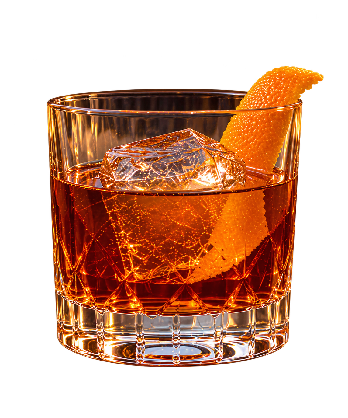 The Lamborn cocktail in a rocks, one large cube