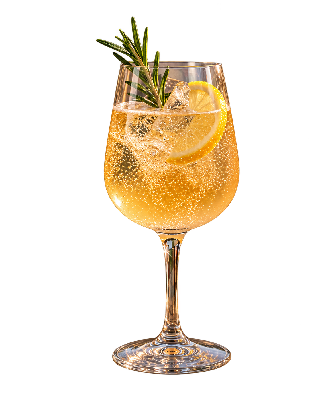 North Fork Fizz cocktail in a wine glass